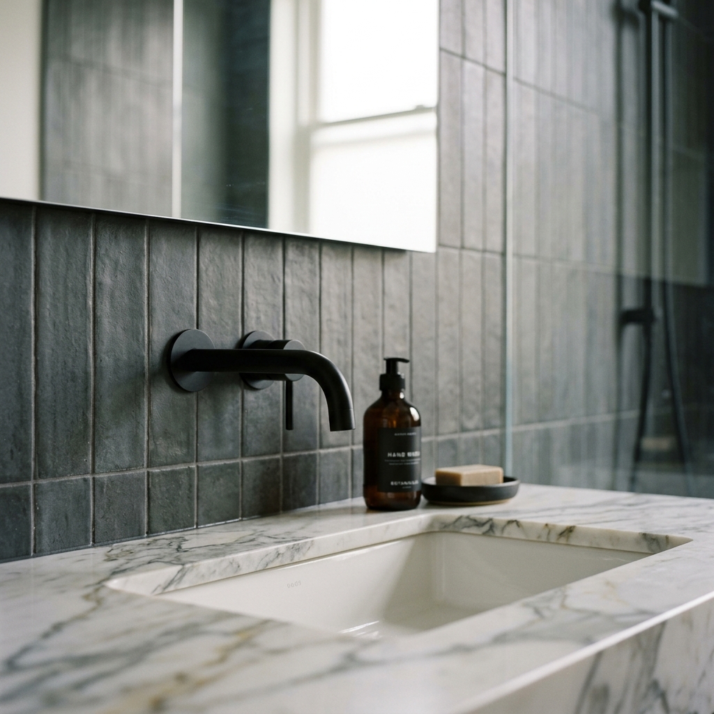 Modernes Badezimmer Referenz Details Waschbecken